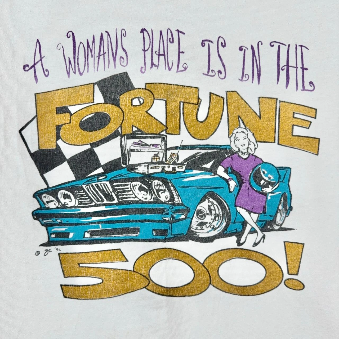 Feminist Vintage 1992 Hanes Beefy Fortune 500 Tee XL – photo 3